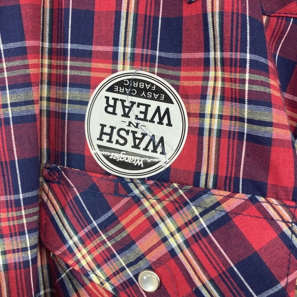 WRANGLER   MENS WESTERN LONG SLEEVE PLAID SHIRT STYLE 75204PP Size XL - Picture 4 of 15